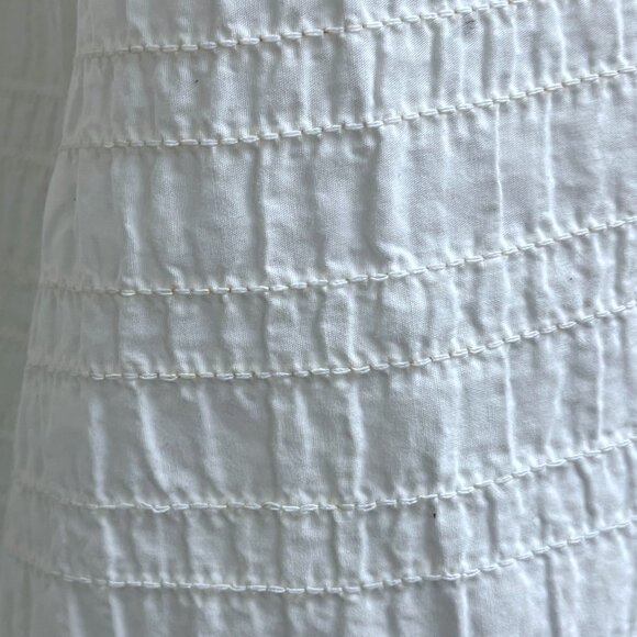 Anne Fontaine white shirt puckered long sleeve button front 3 L - Picture 5 of 7